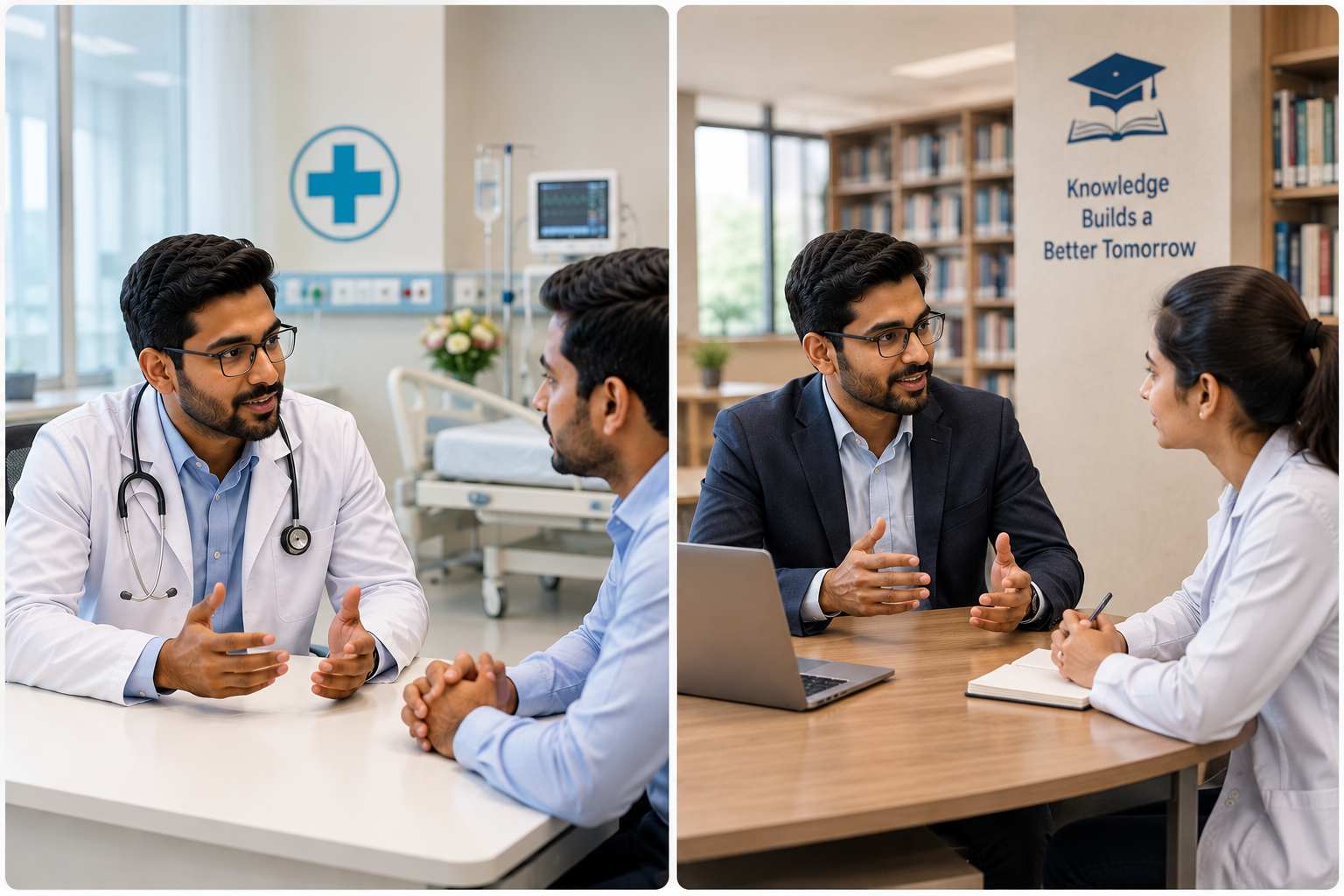 Research consultation meeting for a medical institution